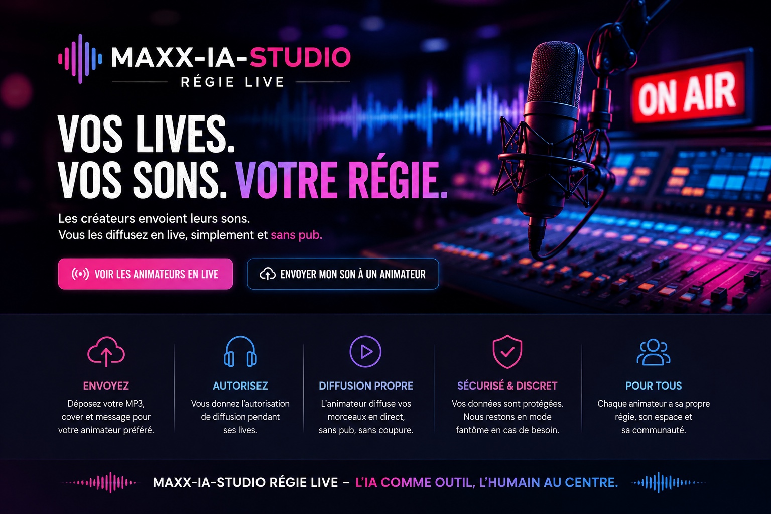 Maxx-IA-Studio Régie Live